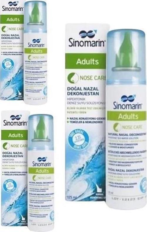 Sinomarin Adults Yetişkinler Için Deniz Suyu 125 Ml - 3 ADET- SKT:02/2027