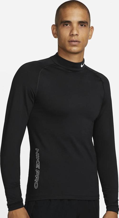 Dri Fit Performans Warm Mock Slim Fİt Sweatshirt Erkek Koşu Antrenman Sweatshirt Siyah