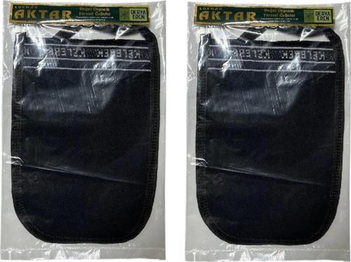 Kese Siyah %70 Floş (El geçmeli) 300 GSM (17 * 25cm),2 Adet, Derya Eren