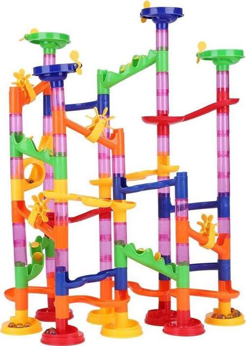 58 Parça Marble Run Ball Oyunu - Labirentteki Toplar - Maze Balls