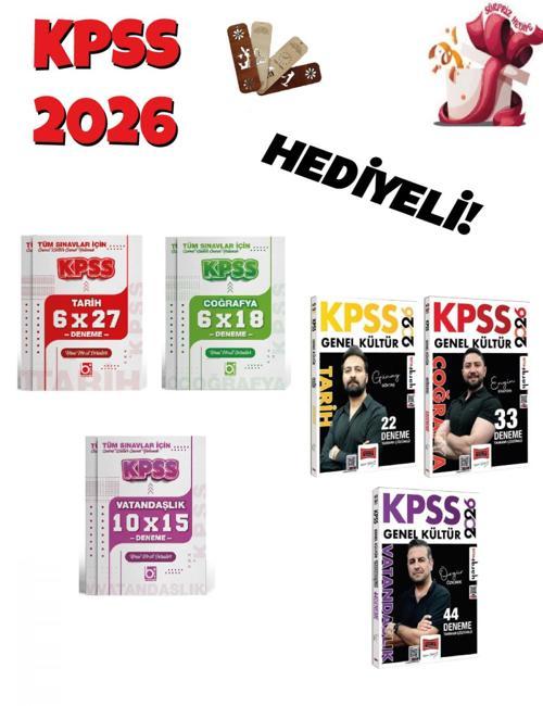 2026 KPSS Tarih + Coğrafya + Vatandaşlık Deneme Seti 6 Kitap Bigelio ve Yargı Yayınları