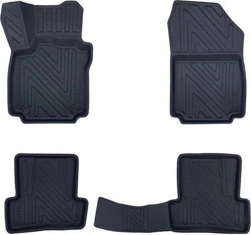 Renault Clio 3 2005-2012 ile Uyumlu Carbon Desenli Ultra Premium Havuzlu Oto Paspas