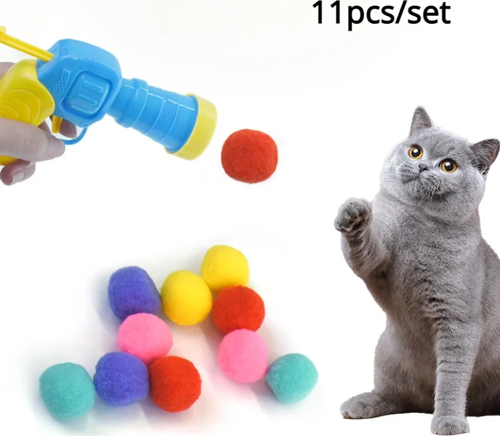 Peluş Top Atan Kedi Oyuncağı