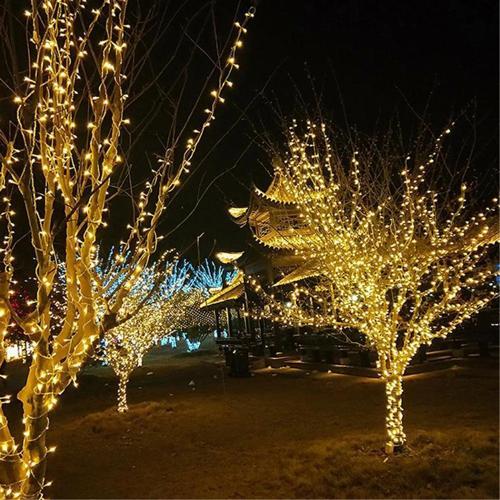 Bahçe Keyfi için 10MT Beyaz Kablolu 100LED Dekoratif Şerit Işıklandırma