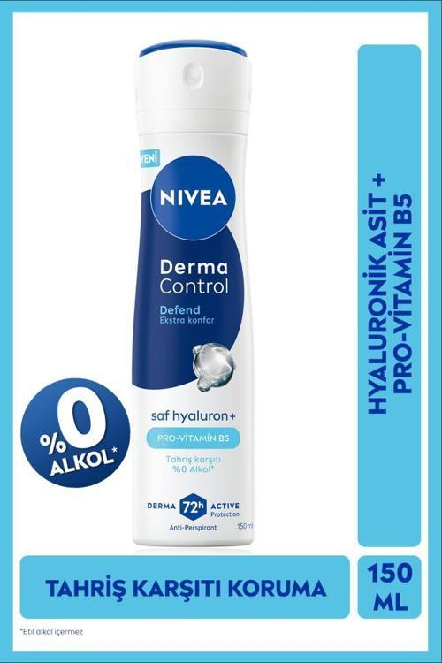 Kadın Sprey Deodorant Derma Control Defend 150 ml,Tahriş Karşıtı,Alkolsüz,Hyaluron,Pro Vitamin B5