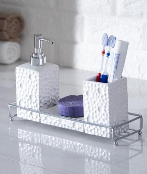 ODEON STONEWARE 3 LÜ BANYO SETİ
