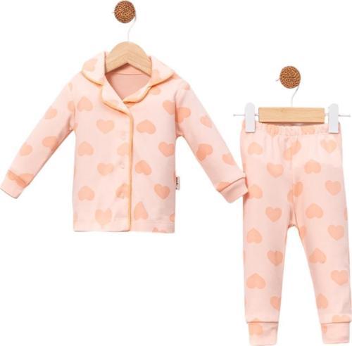 Bbc Nar Çiçeği Lüks Çıtçıtlı Kız Bebe Pijama Takımı