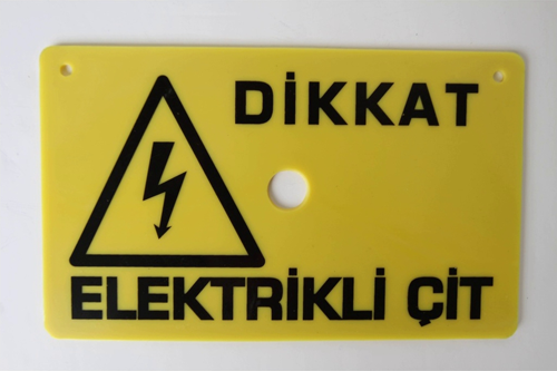 EC48 1ad Elektrikli Çit Uyarı Levhası