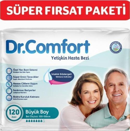 Dr comfort Yetişkin Bel Bantlı Hasta Bezi Large 120 Adet