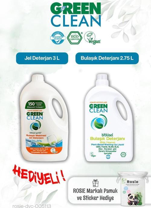 2.75 L Bulaşık Deterjanı, Bulaşık Mak. Jel Deterjan 3L ve Rosie pamuk hediye