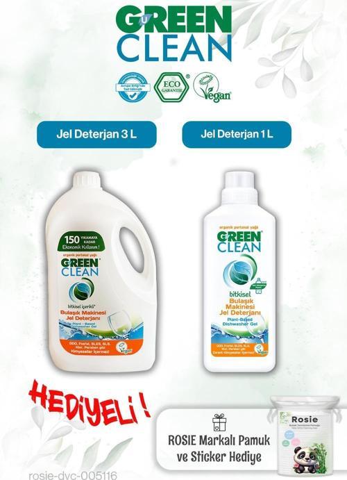 3 L ve 1 L Bulaşık Mak. Jel Deterjan ve Rosie pamuk hediye
