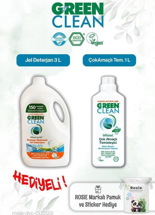 Çok Amaçlı Tem. 1 L ve Bulaşık Mak. Jel Deterjan 3 L ve Rosie hediye