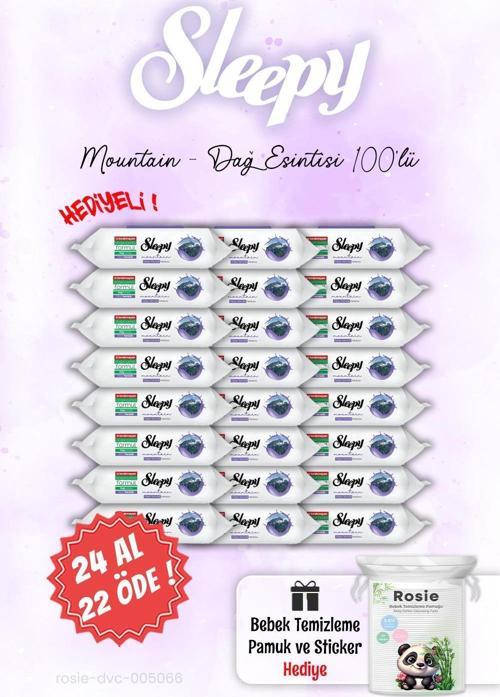 24 AL 22 ÖDE 100'lü Sleepy Mountain Dağ Esintisi Islak Havlusu ve ROSIE