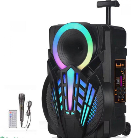 Mikrofonlu Bluetooth Hoparlör Led Işıklı Sd Kart Usb Fm Radyolu Kablosuz Speaker