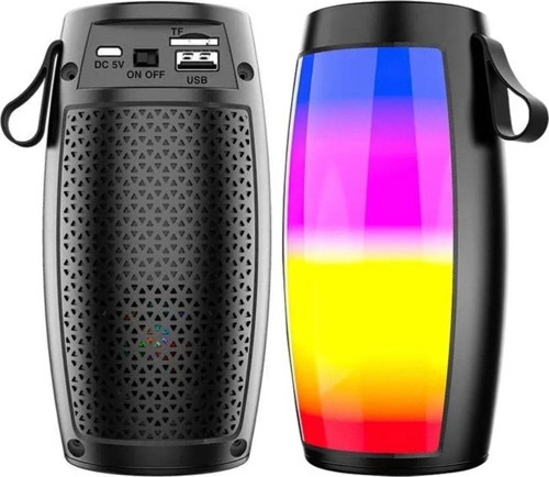 Bluetooth Speaker Kablosuz Hoparlör Led Işıklı Fm Radyolu Sd Kart Ve Usb Girişli 5W Şarjlı Hoparlör