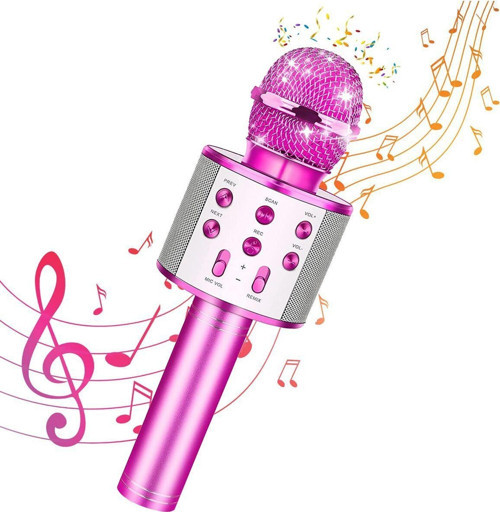 Şarjlı Kablosuz Karaoke Mikrofon Bluetooth Hoparlör Ses Değiştirme Özellikli Sd Kart Usb Girişli