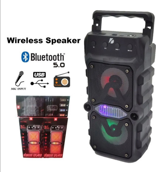 Bluetooth Speaker Kablosuz Şarjlı Hoparlör Led Işıklı Party Box Ses Bombası