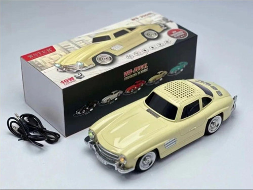 Klasik 300Sl Model Araba Bluetooth Hoparlör Mp3 Müzikçalar Led Işıklı Şarjlı Speaker