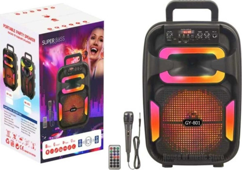 Led Işıklı Mikrofonlu Karaoke Hoparlör Kablosuz Bluetooth Speaker
