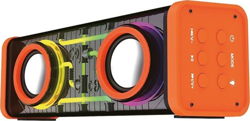 Bluetooth Hoparlör Tws Özellikli 2X5W Led Işıklı Fm Radyo Usb Sd Kart Giriş Kablosuz Şarjlı Speaker