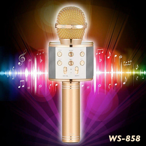 Şarjlı Kablosuz Karaoke Mikrofon Bluetooth Hoparlör Ses Değiştirme Özellikli Sd Kart Usb Girişli