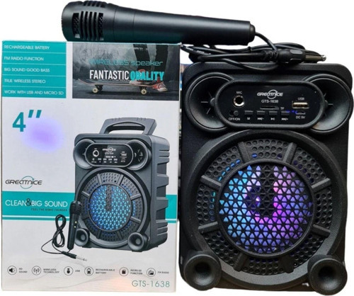Bluetooth Speaker Kablosuz Hoparlör Led Işıklı Fm Radyolu Sd Kart Ve Usb Girişli Şarjlı Hoparlör
