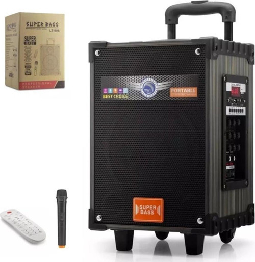 Kablosuz Mikrofonlu Bluetooth Hoparlör Led Işıklı Fm Radyo Sd Kart Usb Girişli Speaker