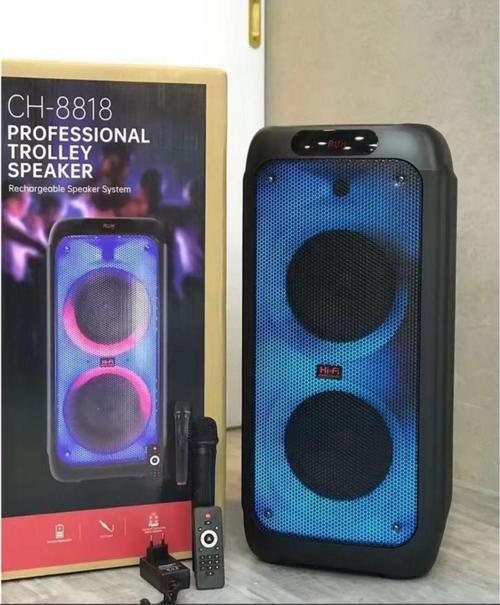 Büyük Boy Kablosuz Mikrofonlu Bluetooth Hoparlör Taşınabilir Şarjlı Led Işıklı Speaker Party Box