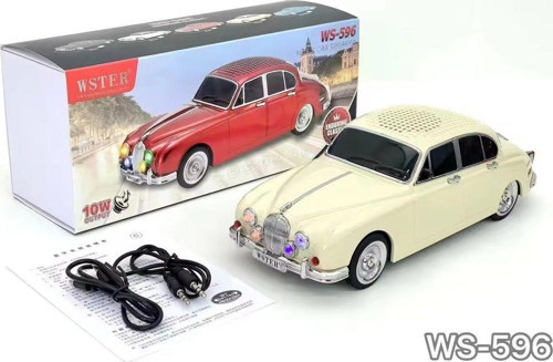 Klasik Jaguar Model Araba Bluetooth Hoparlör Mp3 Müzikçalar Led Işıklı Şarjlı Speaker