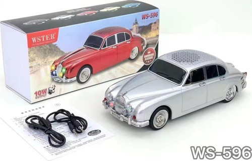 Klasik Jaguar Model Araba Bluetooth Hoparlör Mp3 Müzikçalar Led Işıklı Şarjlı Speaker