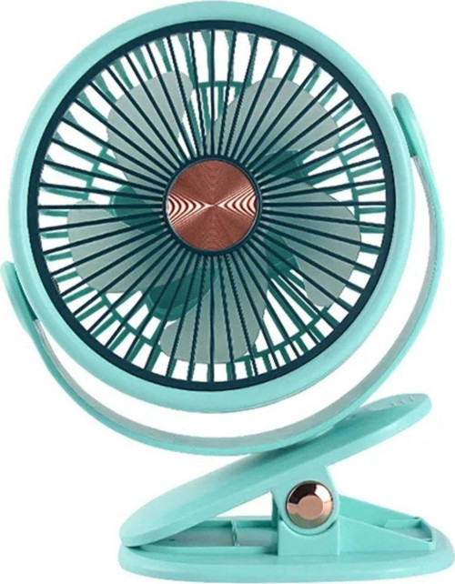 Mandallı Şarjlı Fan 3 Kademeli Taşınabilir Vantilatör Serinletici Mini Klima 360 Derece Dönen Fan