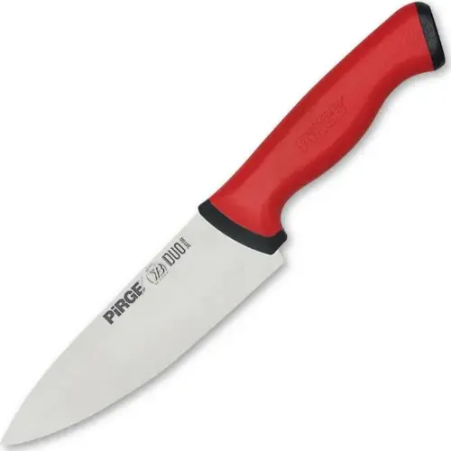 Pirge 34159 Duo Şef Bıçağı 16 cm - Kırmızı Kaymaz Sap