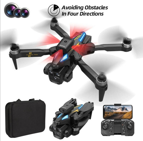 Çift Kameralı Engel Kaçınma Sensörlü Drone Uzaktan Kumandalı App Destekli Led Işıklı Quadcopter