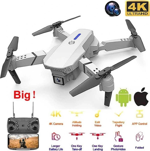 Çift Kameralı Drone Led Işıklı Wifi App Ve Uzaktan Kumanda Kontrollü Quadcopter Katlanabilir Şarjlı