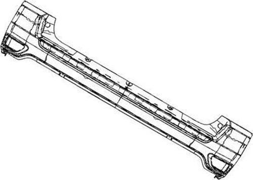 Jeep Compass- 2011-2015  Arka Tampon Astarlı Siyah (Tyg) (Oem No:68109898Ab)