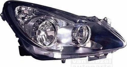 Opel Corsa D 2010  Far Sağ Sıyah Sport Elektrikli H7+H1 (Oem No:1216200)