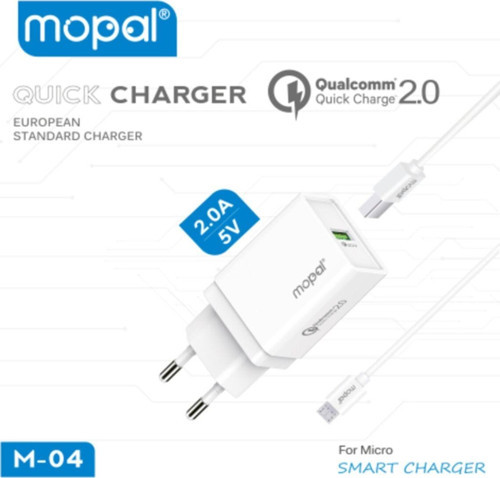 Mopal Mikro Usb Şarj Başlığı Ve Data Kablosu 5V 2A Hızlı Şarj Aleti M04