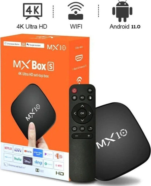 4K Ultra Hd Android Tv Box Mx10 Ram:1Gb Rom:8Gb Android Media Player