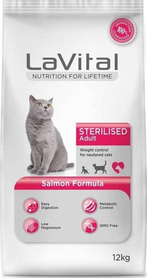 La Vital  Adult Sterilsed Somonlu 12 kg Kısırlaştırılmış Yetişkin Kuru Kedi Maması