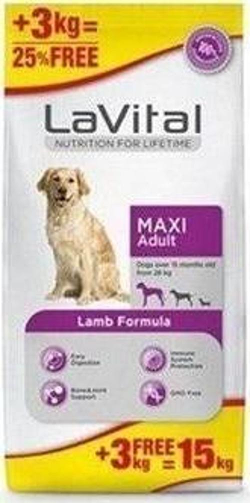Kuzu Etli Büyük Irk Yetişkin Köpek Maması 12 + 3 kg