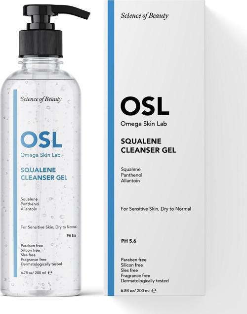 Hassas ve Kuru Ciltler İçin Makyaj ve Yüz Temizleme Jeli - Squalene Cleanser Gel 200ml