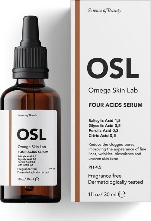 Sebum Dengesi, Gözenek, Kırışıklık ve Leke Karşıtı Serum - Four Acids Serum 30ml