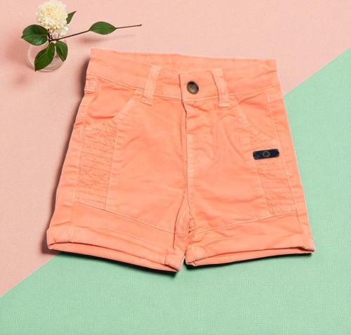 CEP DETAYLI ŞORT Oranj