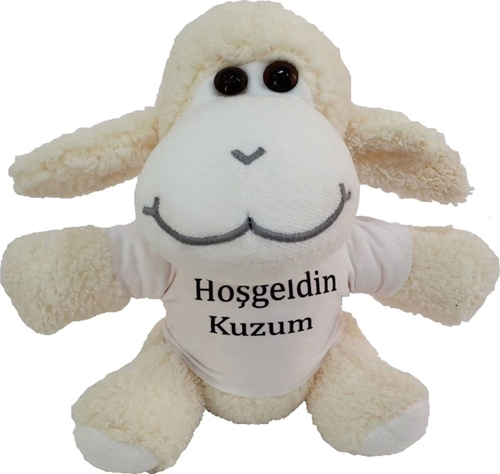 Hoşgeldin Kuzum Tişörtlü Peluş Kuzu