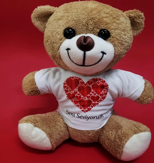 Love Tişörtlü Peluş Ayıcık