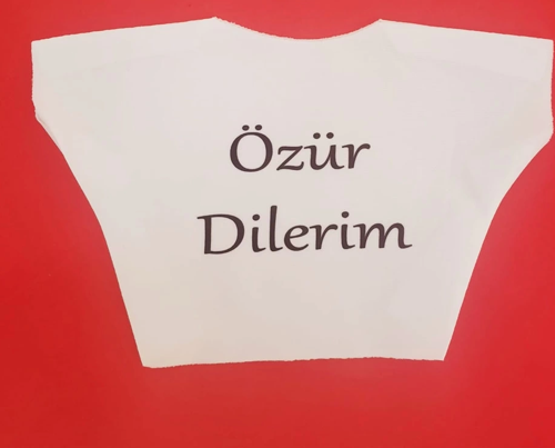 Özür Dilerim Yazılı Peluş Oyuncak Tişörtü
