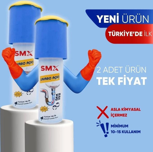 Basınçlı Lavabo Açıcı 200 Ml. 2 Adet