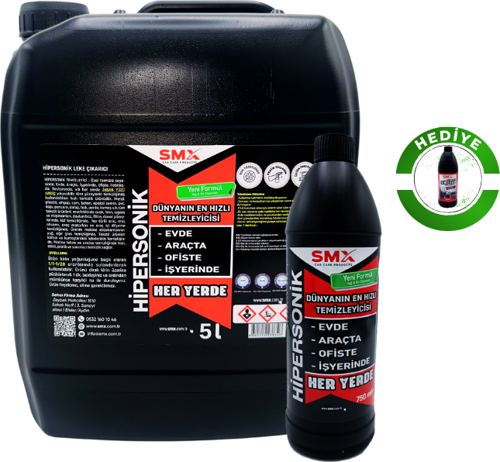 HİPERSONİK - Dünyanın En Hızlı Temizleyicisi 5 KG + 750 ML Oto Bebe Şampuanı Hediye
