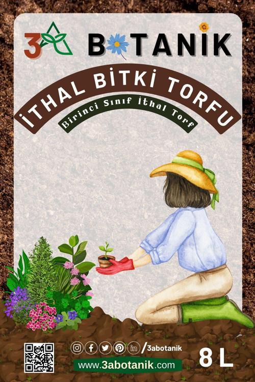 Birinci Sınıf Ithal Bitki Torfu, 8 Litre, Geniş Kullanım Alanı
