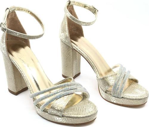 Feles Çapraz Üç Şerit Taşlı 10 cm Platform Topuklu Kadın Abiye Ayakkabı